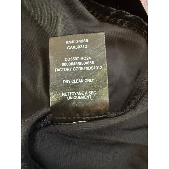 For Love & Lemons NWT Martini Black Velvet Statement Bow Mini Cocktail Dress S - Picture 13 of 15